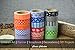 Washi Tape set 18 rolls by Tanpopo Art -Classic Collection | Geometric Patterned Tapes in Vibrant Bright Colors