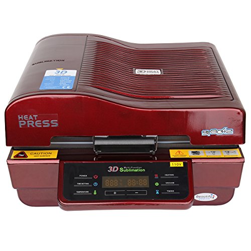 PanelTech 3D Vacuum Sublimation Printer Heat Press Transfer Machine For Coffee Mug Cap Phone T-Shirt (110V)