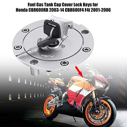 KIMISS Fuel Gas Tank Lock, Stainless Steel Motorcycle Fuel Gas Tank Cap