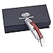 Tirain Stainless Steel Double Hinged Wine Bottle Opener with Corkscrew, Bottle Opener and Foil Cutter (carton package)