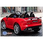 BC BABY COCHES Jaguar F-Type SVR Coche eléctrico para niños con batería 12v, Mando Control Remoto teledirigido para Padres, Licencia Oficial, asa de Transporte y Maletero. (Rojo)