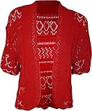 Forever Womens Plus Size Crochet Knitted Baggy Shrug