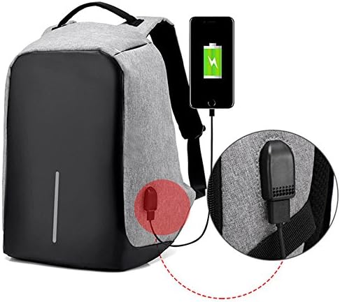 YingTech Business Anti-Theft Waterproof Laptop Backpack with USB Charging Port Fits 15.6 Inches Laptop and Notebook (Grey)