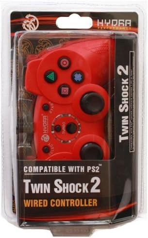Hydra Performance PS2 Wired Analog Controller TWINSHOCK for Sony PlayStation 2 - RED