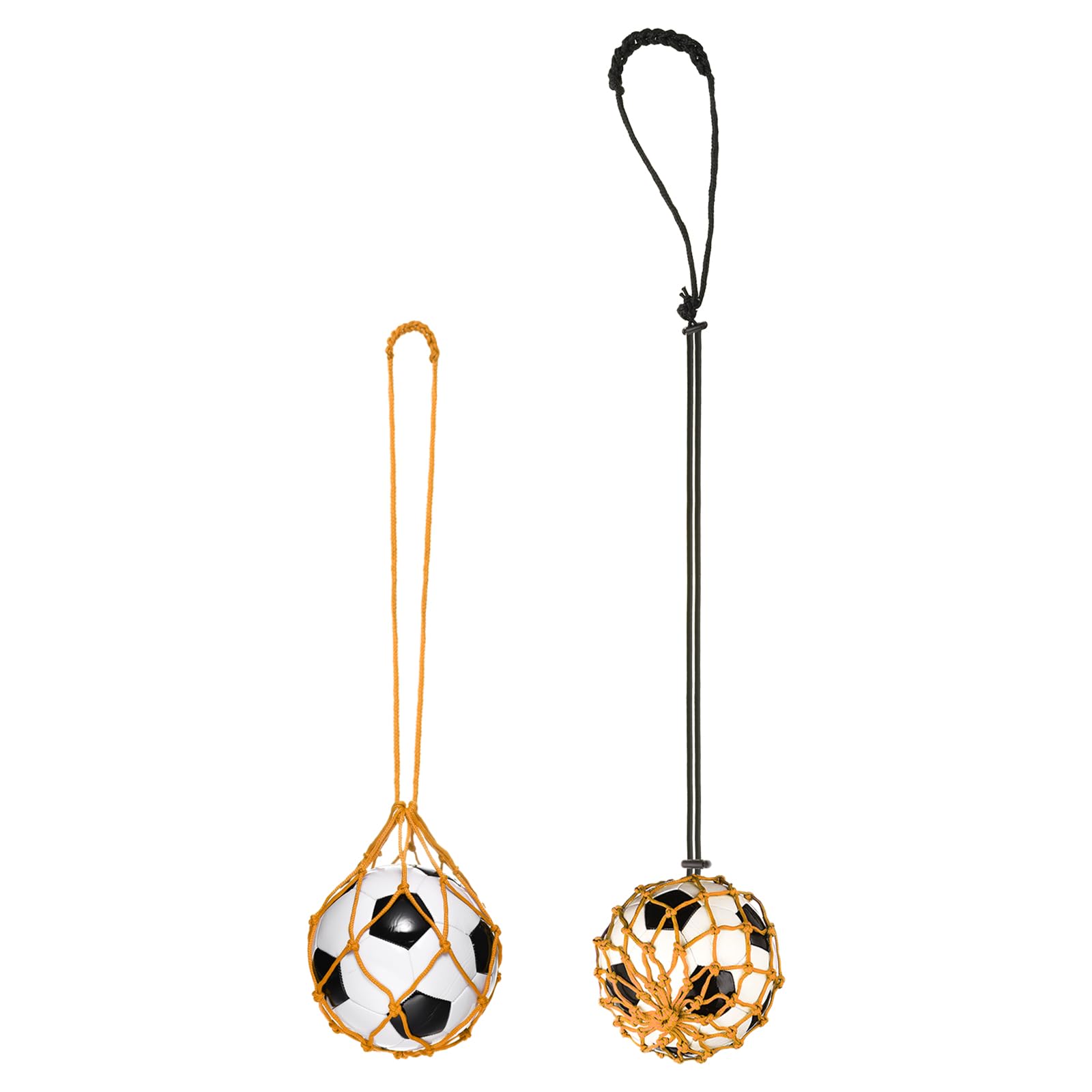 PATIKIL Football Kicking Net, 2 Pack Football Return Throw Training Net Solo Football Training Aid for Youth Adults Kicking Practice Fits Ball Size 3, 4, 5, Yellow