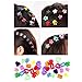 Lawie 90 Pack Small Mini Rainbow Flower Star Heart Butterfly Plastic Hair Claw Clips Jaw Barrettes Grip Clamps Pins Updo Decorative Bun Bangs Braids Y2K Accessories for Kids Toddler Baby Girls Dolls