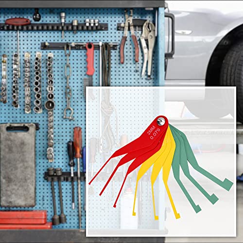 DITKOK 9Piece Metal Brake Pad Gauge Set, Brake Gauge Measure Tool to