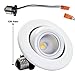 TORCHSTAR 10W 4-Inch High CRI Dimmable Gimbal Retrofit LED Recessed Light, 75W Eqv., Energy Star, Title24, UL-Classified 3000K Soft White, Remodel Adjustable Ceiling Light Downlight, Pack of 4