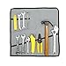 Heavy Duty Oxford Tool Roll Pouch Wrench Holder Organizer Bag With 12 Pockets Set Of 4(HGJ73) (Grey)