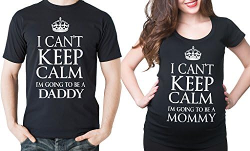 Dad maternity t-shirt couple future dad mom set t-shirts pregnancy baby shower Men XL - Women Small