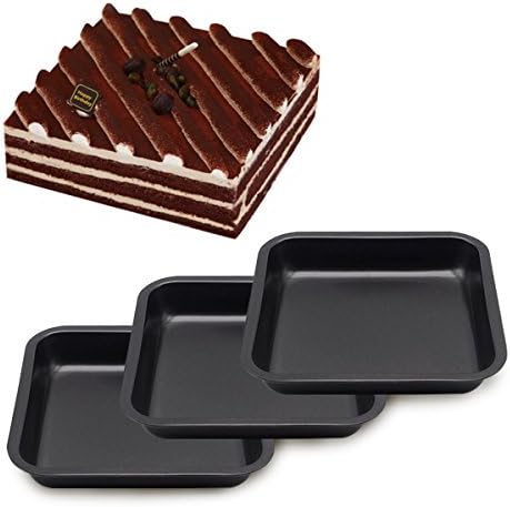 TFLASH Cake Pan Set, Square Performance 7.5 Inches Layer Cake Pans - Set of 3