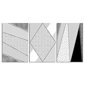 signwin-3 Piece Canvas Wall Art-Abstract Geometric-Canvas Prints Home...