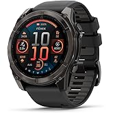 Garmin fēnix® 8 – 51 mm, AMOLED, Sapphire, Premium Multisport GPS Smartwatch, Long-Lasting Battery Life, Dive-Rated, Built-in LED Flashlight, Carbon Gray DLC Titanium with Pebble Gray Band