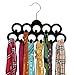 Velvet Scarf Storage Organizer for Closet (Pack of 3), Black | by Home Basics | Scarf Holder for Scarves and Ties | Slim Scarf Hangar Useful for Belts and Jewelry