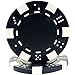 Trademark Poker 100 Striped Chip, 11.5gm, Black