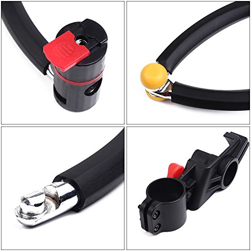 sanwo 4-Section Collapsible Anti-20-ton Hydraulic Shearing Super-B Lock Cylinder 30.3-Inch Alloy Steel Heavy Duty Lock with Bonus Mounting Bracket for Mountain Bikes, Electric Vehicles, Motorcycles