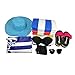 Waterproof Beach Bag Extra Large Summer Tote/Top Magnet Clasp Bag With Soft Rope Handles (Blue)