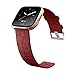 QIBOX Bands Compatible with Versa, Woven Fabric Wrist Strap Watch Special Edition Replacement Bands Classic Square Stainless Steel Buckle Compatible with Versa Smart Watch