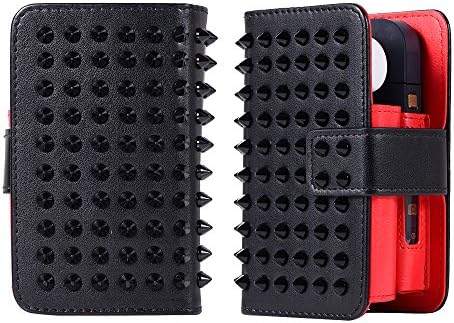 PU Leather Box Holder Storage Protective Carrying Case with Rivet Design for iQOS Electronic Cigarette Accessories