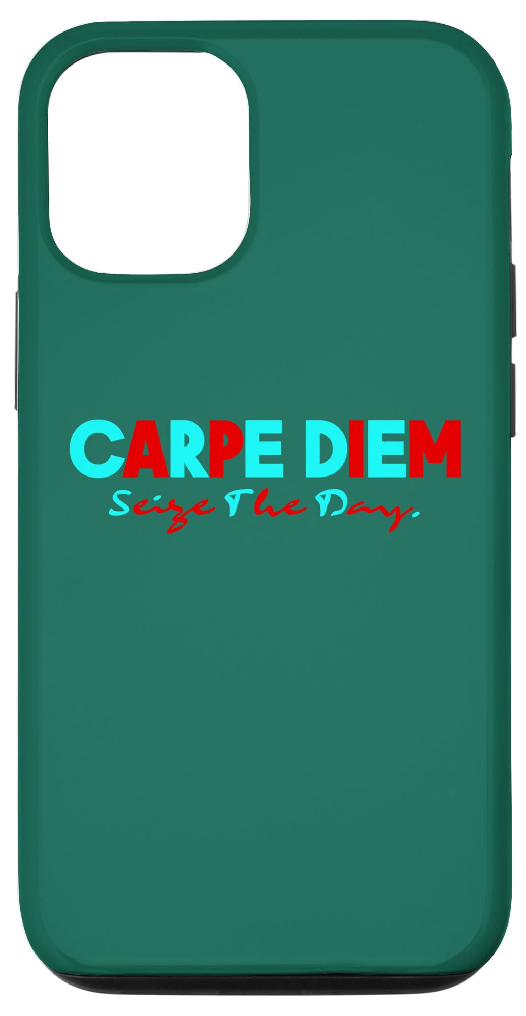 iPhone 13 CARPE DIEM Seize The Day : LARGE BOLD RED & BLUE Graphic Case