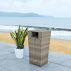 Safavieh Outdoor Collection Mazeli Grey Wicker