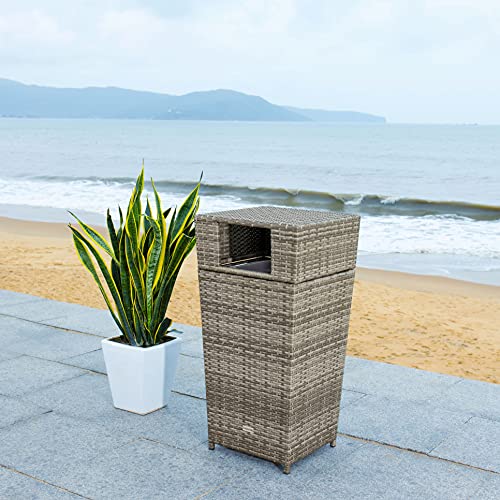 Safavieh Outdoor Collection Mazeli Grey Wicker