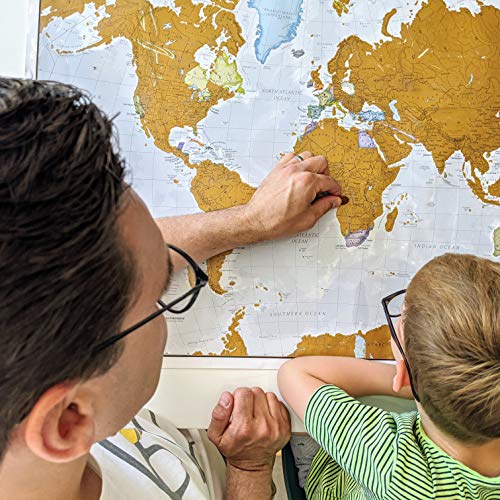 Scratch-The-World-Travel-Map-Scratch-Off-World-Map-Poster-X-Large-23-x-33-Maps-International-50-years-of-Map-Making-Cartographic-Detail-Featuring-Country-State-Borders