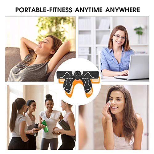 MOICO Butt Hips Trainer 2019 Upgrade Muscle Toner Fitness Training Gear Home Office Ab Trainer Workout Equipment Machine Fitness for Women Men,10pcs Free Gel Pads