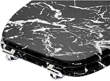 Optimal Products Anti-Bacterial Black Marble Effect Toilet Seat Stainless Steel view 7