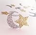 Double-Side Gold Glitter Star and Glitter Silver Moon Confetti Wedding Bithday Parties Bridal Shower Confetti Baby Shower Decorations Table Scatters Setting, 200pcs