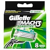 Gillette Mach 3 Sensitive Power Razor Blades - (Pack of 8)