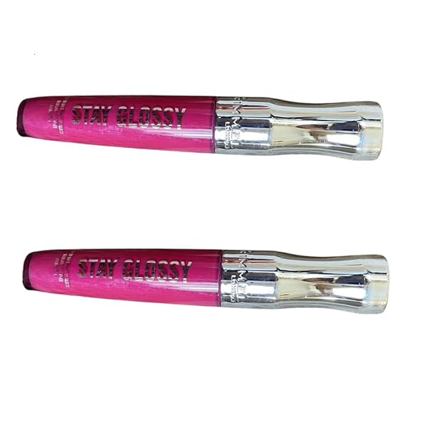 PACK OF 2 RIMMEL STAY GLOSSY 6HR LIP GLOSS, THE FUTURE IS PINK # 360