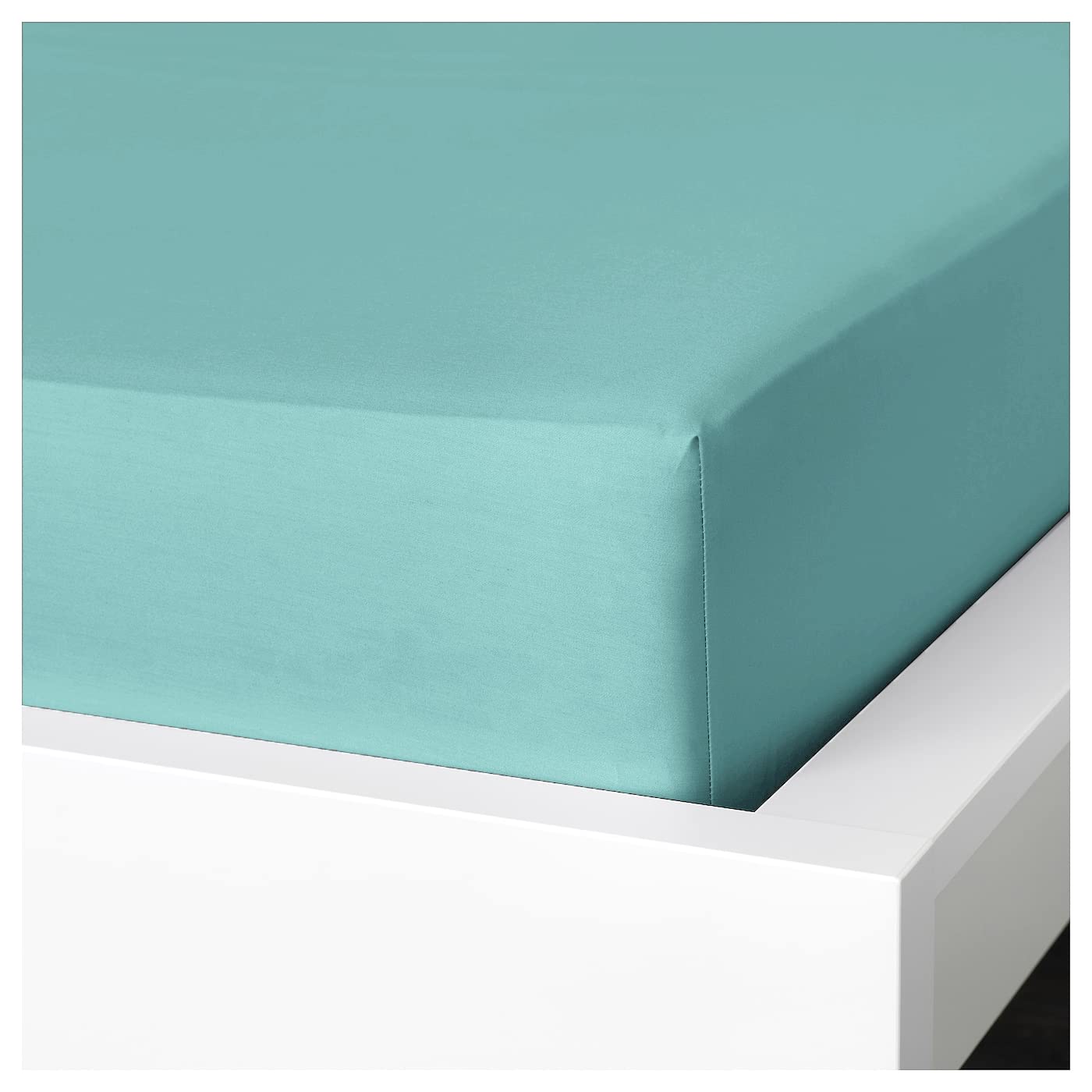 Anti-Allergy Anti-Bacterial Brushed Microfibre Fitted Bed Sheet - 28cm Depth, Easy Care, Fade Resistant (Duck Egg, Super King)