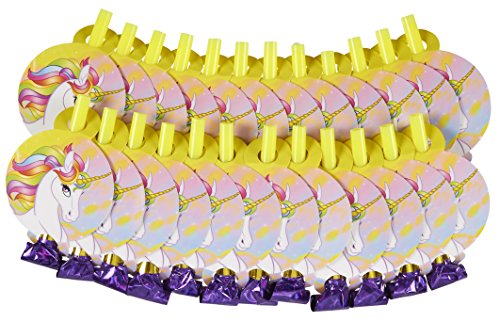 Party Blowers - 48-Pack Party Blowouts, Unicorn Noisemakers, Birthday Party Favors, Easter Decorations, 18.3 x 7.5 x 2.5 Inches - Thumbnail 2