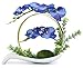 NNEE Artificial Phalaenopsis Orchid Arrangement with Decorative Flower Pot - Blue Orchild A323