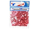 American Terminal E-FMR250N-100 22/18-Gauge Economy Nylon Fully-Insulated Male Quick Disconnects