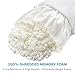 COTEY Bedding Pillow for Sleeping Memory Foam Pillow w/ Shredded Foam (Bamboo Cool Breathable Cover, Retain Shape, Hypoallergenic) 