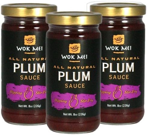 Wok Mei All Natural Gluten Free PLUM Sauce Set of 3, 8 oz each
