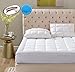 WhatsBedding Overfilled Pillow Top Mattress Pad 100% Cotton 3M Down Alternative Filling Pillowtop Mattress Topper Cover-Fitted Quilted 8-21 Inch California King Mattress Pad Extra Deep Pocket