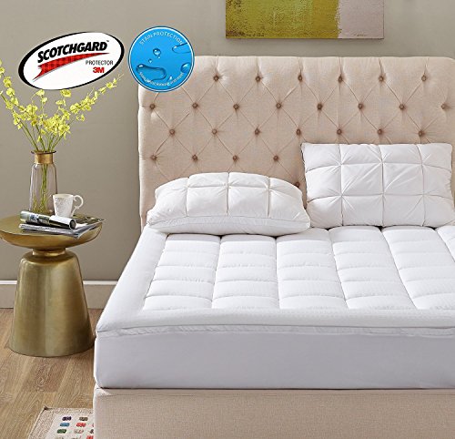 image for witone Mattress Pad Queen Size 400TC Cotton Top 3M Water Resistant Hyp