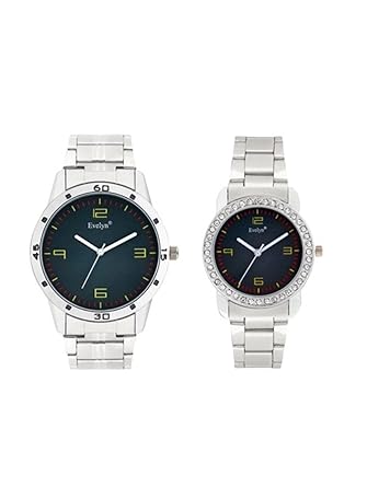 Analog Stainless Steel Watches for Lovely Couple -Eve-642-698