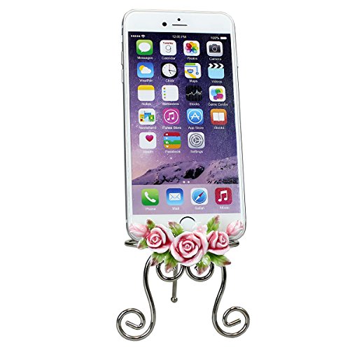 Wired cell phone holder pink rose fits iphone, samsung …