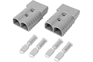 DENT-DE-LION 350A Battery Connector AWG 2/0 Quick Connect Battery Modular Power Connectors Quick Disconnect (Grey, 2 PCS)