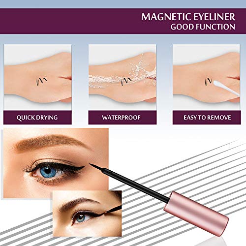 New Design-Magnetic Eyeliner Liquid Liner, Natural Look,Waterproof and Smudge Resistant, Use with Magnetic False Lashes (pink) - Thumbnail 3