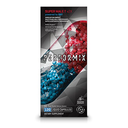 PERFORMIX Super Male T v2X Energy, Male Performance, Fat Metabolism, Virility - 120 Capsules