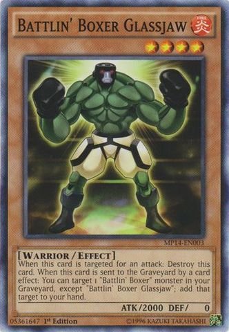 Yu-Gi-Oh! - Battlin' Boxer Glassjaw (MP14-EN003) - Mega Pack 2014 - 1st Edition - Common