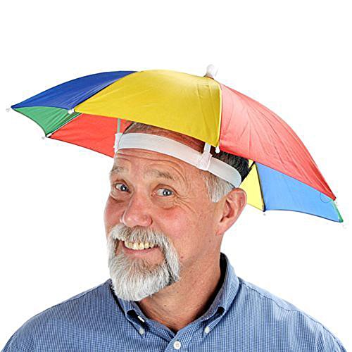 image for Umbrella Hat, Wenini Umbrella Sun Hat for Adults, Foldable Rain-Proof 