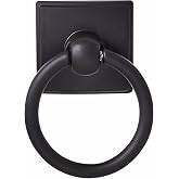 khtumeware 10-Pack 1.9 Inch Ring Cabinet Knobs - Matte Black Backplate for Drawer knobs for Dresser, Kitchen Cabinets - Durable Zinc Alloy Hardware.