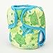 One Size Cloth Diaper Cover Snap with Double Gusset (Turtle)