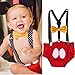 Child Baby Boys Adjustable Elastic Clip Y Back Suspenders Bowtie Outfit First Birthday Cake Smash Bloomers Clothes set